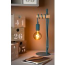 Lucide 08527/01/35 Tischlampe 1x60w | E27- Blau, Metall, Kabelschalter