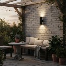 Ideal Lux 092317 Außenwandleuchte 2x60W Gun | E27 | IP54 - schwarz