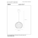 Lucide L214282502 Pendelleuchte DANZA E27