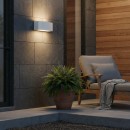 Ideal Lux 158822 Außenwandleuchte Andromeda Grigio 1x60W | E27 | IP55 - grau