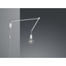 TRIO 200200131 Wandleuchte Line 1x40W | E27 | IP20 - Schwenkarm, Kabelschalter, weiß