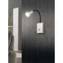 Trio 202670107 Wandleuchte Wanda 1x10W | GU10 - flexibler Arm, Schalter am Körper, Nickel