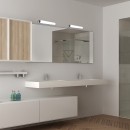 Rabalux 2065 LED-Badwandleuchte über Spiegel Matt 1x10W | 960lm | 4000K | IP44 - Chrom, Weiß