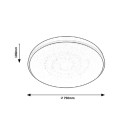 Rabalux 2118 LED Deckenleuchte Bruce 1x60w | 4800lm | 3000-6000K | RGB - dimmbare, Fernbedienung, Timer, Nacht Übernachtung, Sterneffekt, weiß