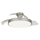 Philips 8721103096081 LED Ventilator mit Licht Atlas  | 35W integrierte LED-Quelle | 4500lm | 2700-6500K | Dimmer | Fernbedienung | chrom