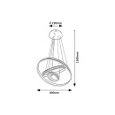 Rabalux 2230 LED-Deckenpendelleuchte Avalon 1x75W | 4730lm | 4000K - Aluminium, weiß