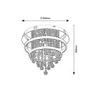 Rabalux 2237 LED-Einbauleuchte Pallas 1x32W+3x40W | 3xE14 | 2030lm | | 4000K - 3-Phasen-Dimmung, Chrom, Weiß