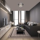 Rabalux 2237 LED-Einbauleuchte Pallas 1x32W+3x40W | 3xE14 | 2030lm | | 4000K - 3-Phasen-Dimmung, Chrom, Weiß