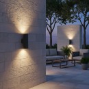 Ideal Lux 236858 Spotleuchte Außenwandleuchte Gun 2x60W | E27 | IP54 - anthrazit