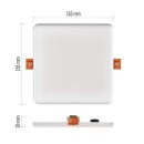 EMOS ZV2142 LED Einbauleuchte VIXXO  | 13,5W integrierte LED-Quelle | 1250lm | 4000K
