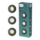 Philips 8720169376083 Set von Einbauleuchten Peridot  GU10 | schwarz