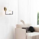 Ideal Lux 273655 Wandleuchte Birds AP1 1x15W | G9 - Messing, schwarz, weiß
