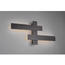 TRIO 275510232 LED Wand- oder Deckenleuchte Belfast 2x 10,5W | 2100L | 3000K | IP20 - 3-Phasen-dimmbar, indirekte Beleuchtung, schwarz