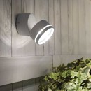 Ideal Lux 285474 LED Außen Wandleuchte Omega Ap Round 1x7w | 610lm | 3000k | IP54 - weiß