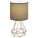 Rabalux 3017 Tischleuchte König 1x40w | E14 - Braun, Golden