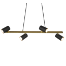 Trio 302400480 Deckenleuchte Marley 4x35W | GU10 - schwarz, gold
