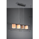 Trio 303100417 Pendelleuchte Ross | 4x40W E27