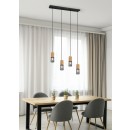 TRIO 304300432 Pendelleuchte Tosh 4x40W | E27 | IP20 - schwarz mit braun