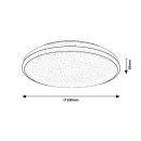 Rabalux 3054 LED Deckenleuchte Slava 1x18w | 1170lm | 3000k | IP44 - schwarz, weiß