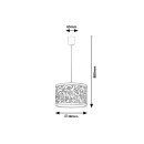 Rabalux 3080 Hängende Deckenleuchte Hanka 1x40w | E27 - Blau, weiß mit Muster