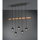 TRIO 308100567 Pendelleuchte Forester 5x42W | E27 | IP20 - Nickel mit schwarz