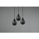 Trio 310730332 3x40w Hängende Deckenleuchte Henley | E27 - einstellbare Höhe, Holz, schwarz