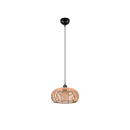 Trio 312200136 Pendelleuchte Inga 1x40W | E27 - höhenverstellbar, schwarz, natur