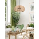 Trio 312200136 Pendelleuchte Inga 1x40W | E27 - höhenverstellbar, schwarz, natur