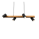 Trio 312490432 Deckenleuchte Marley 4x35W | GU10 - Holz, schwarz