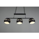 Trio 313300332 Hängende Deckenleuchte Fletcher 3x40w | E14 - einstellbare Höhe, mattschwarz
