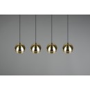 Trio 313300408 Hängende Deckenleuchte Flincher 4x40w | E14 - einstellbare Höhe, Messing