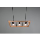 Trio 313800332 Hängende Deckenleuchte Agra 3x10w | E27 - einstellbare Höhe, Holz, schwarz