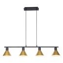 Rabalux 3160 Deckenleuchte Alvaro 4x40W | E27 - schwarz, gold