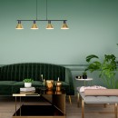 Rabalux 3160 Deckenleuchte Alvaro 4x40W | E27 - schwarz, gold