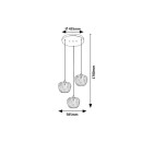 Rabalux 3178 Deckenleuchte Monet 3x40W | E27 - Rauch, Chrom