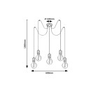 Rabalux 3218 Deckenleuchte Fidel 5x25W | E27 - Antikgold