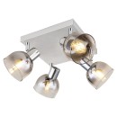 Rabalux 3250 Deckenleuchte Tarien 4x40W | E14 - Chrom, Rauch