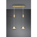 Trio 326510208 LED Hängende Deckenleuchte Franklin 2x9w | 2100lm | 3000K - 3-Phasen-Dimmen, einstellbare Höhe, Messing