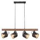 Rabalux 3300 Deckenleuchte Rotem 4x40W | E14 - Holz, schwarz