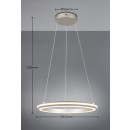 Trio 331010107 LED Pendelleuchte AMADOR | 34W integrierte LED-Quelle | 4000lm | 2300+3000+4000K | Trio - SwitchDimmer | Seilleuchte