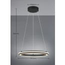 Trio 331010132 LED Pendelleuchte AMADOR | 34W integrierte LED-Quelle | 4000lm | 2300+3000+4000K | Trio - SwitchDimmer | Seilleuchte