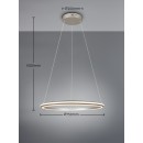 Trio 331019107 LED Pendelleuchte AMADOR | 48W integrierte LED-Quelle | 5800lm | 2300+3000+4000K | Trio - SwitchDimmer | Seilleuchte