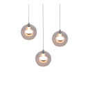 Trio T331630306 LED Pendelleuchte FLYNT  | 8W integrierte LED-Quelle | 3x880lm | 2300+3000+4000K | Seilleuchte | Trio - SwitchDimmer | chrom | klar