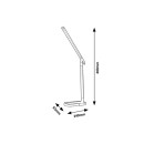 Rabalux 3350 LED Tischleuchte Misha 1x7w | 360-400lm | 4000k - dimmbar, schwarz, silber