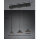Trio 336210332 LED Pendelleuchte LAGUNA | 5W integrierte LED-Quelle | 500lm | 2300+3000+4000K