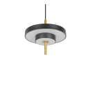 Trio T340210180 LED Pendelleuchte KEATON  | 10W integrierte LED-Quelle | 1x1200lm | 2300+3000+4000K | Trio - SwitchDimmer | schwarz | gold