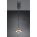 Trio T340210180 LED Pendelleuchte KEATON  | 10W integrierte LED-Quelle | 1x1200lm | 2300+3000+4000K | Trio - SwitchDimmer | schwarz | gold