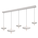 Trio T340210576 LED Pendelleuchte KEATON  | 50W integrierte LED-Quelle | 1x5900lm | 2300+3000+4000K | Seilleuchte | Trio - SwitchDimmer | grau