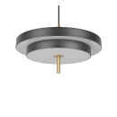 Trio T340219180 LED Stehlampe KEATON  | 34W integrierte LED-Quelle | 1x4000lm | 2300+3000+4000K | Seilleuchte | Trio - SwitchDimmer | schwarz | gold
