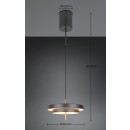 Trio T340219180 LED Stehlampe KEATON  | 34W integrierte LED-Quelle | 1x4000lm | 2300+3000+4000K | Seilleuchte | Trio - SwitchDimmer | schwarz | gold